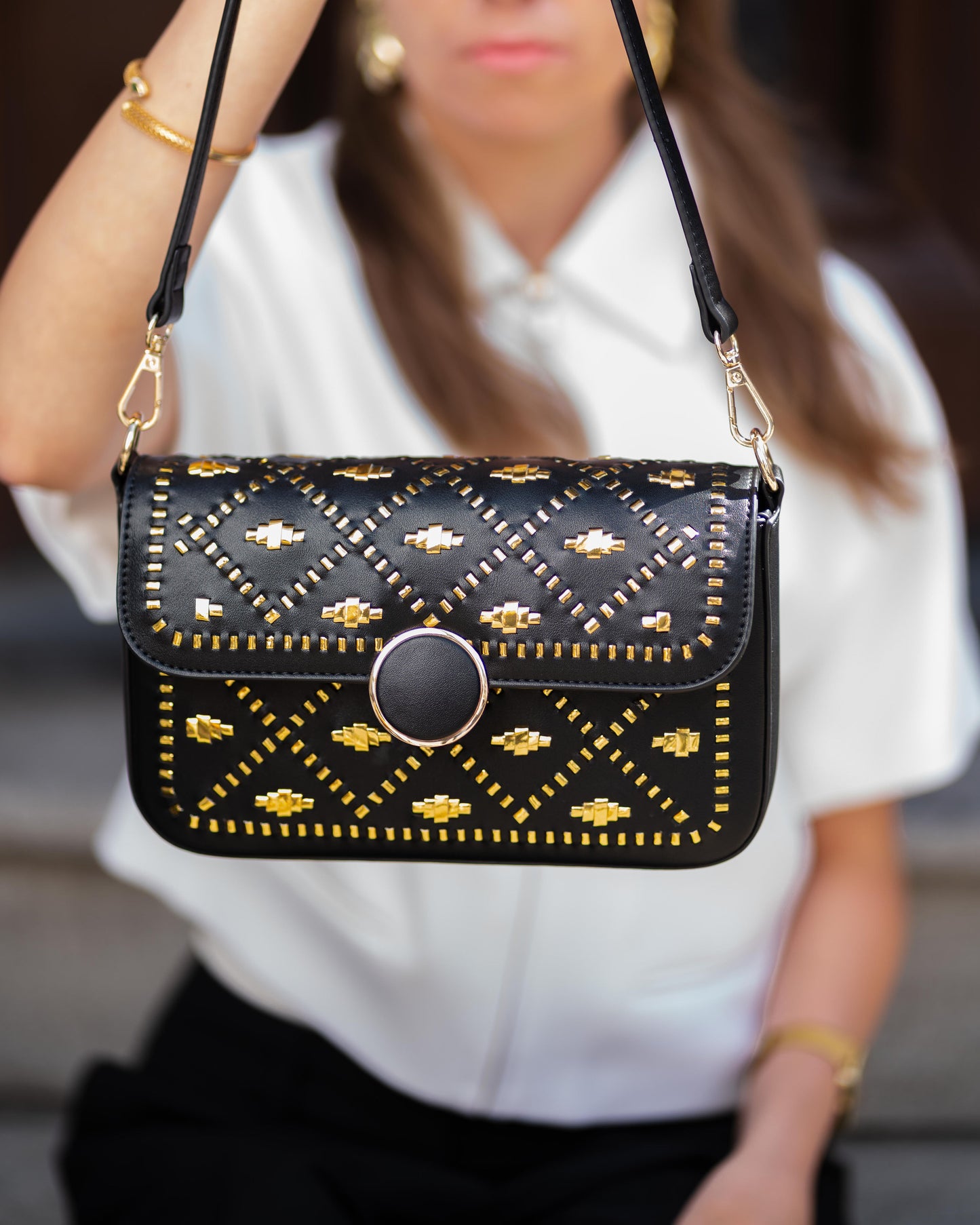 Bahli - Weaved Handbag - Black