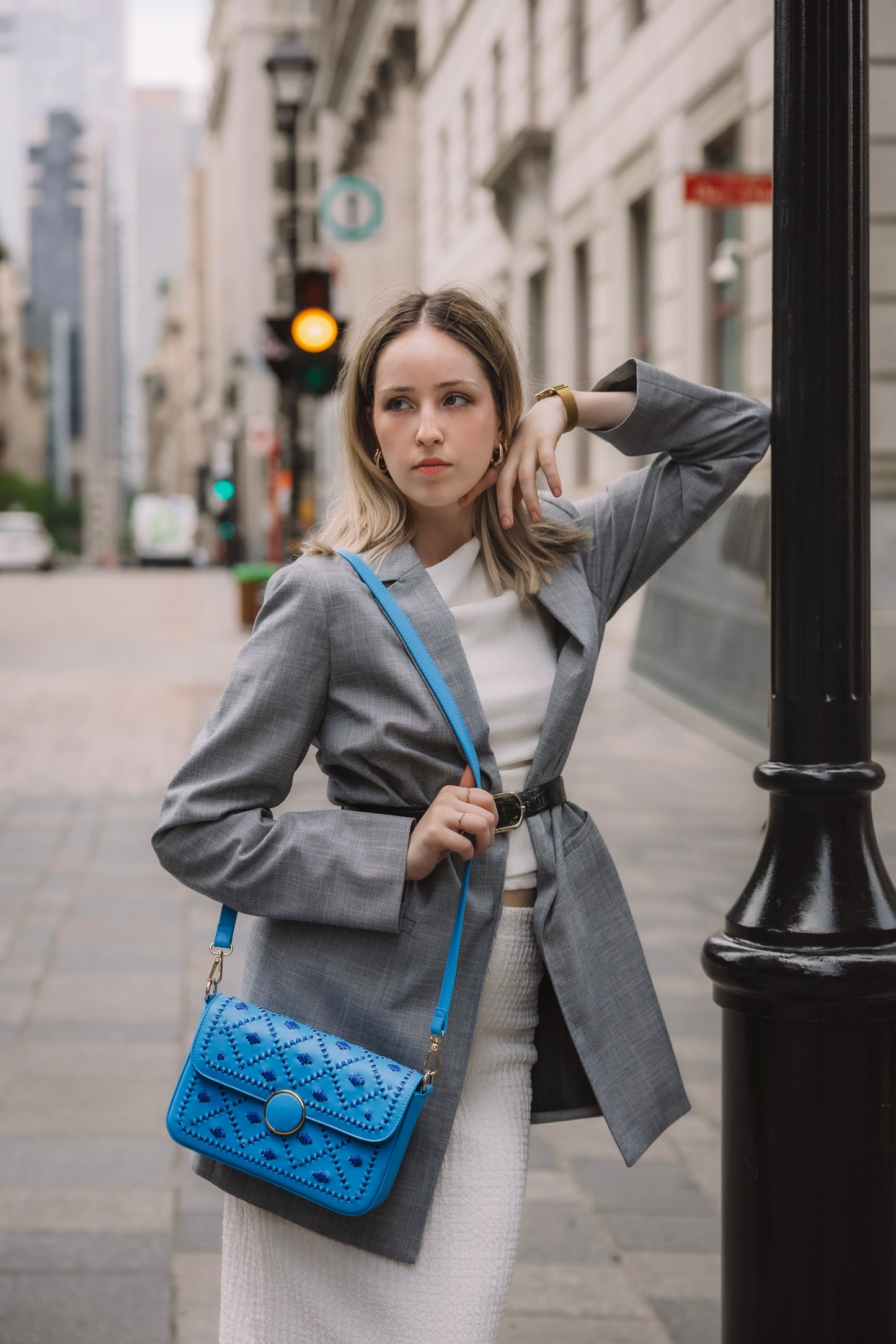 New Arrival - Bahli - Weaved Handbag - Blue