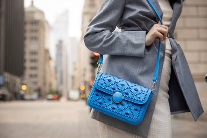 New Arrival - Bahli - Weaved Handbag - Blue