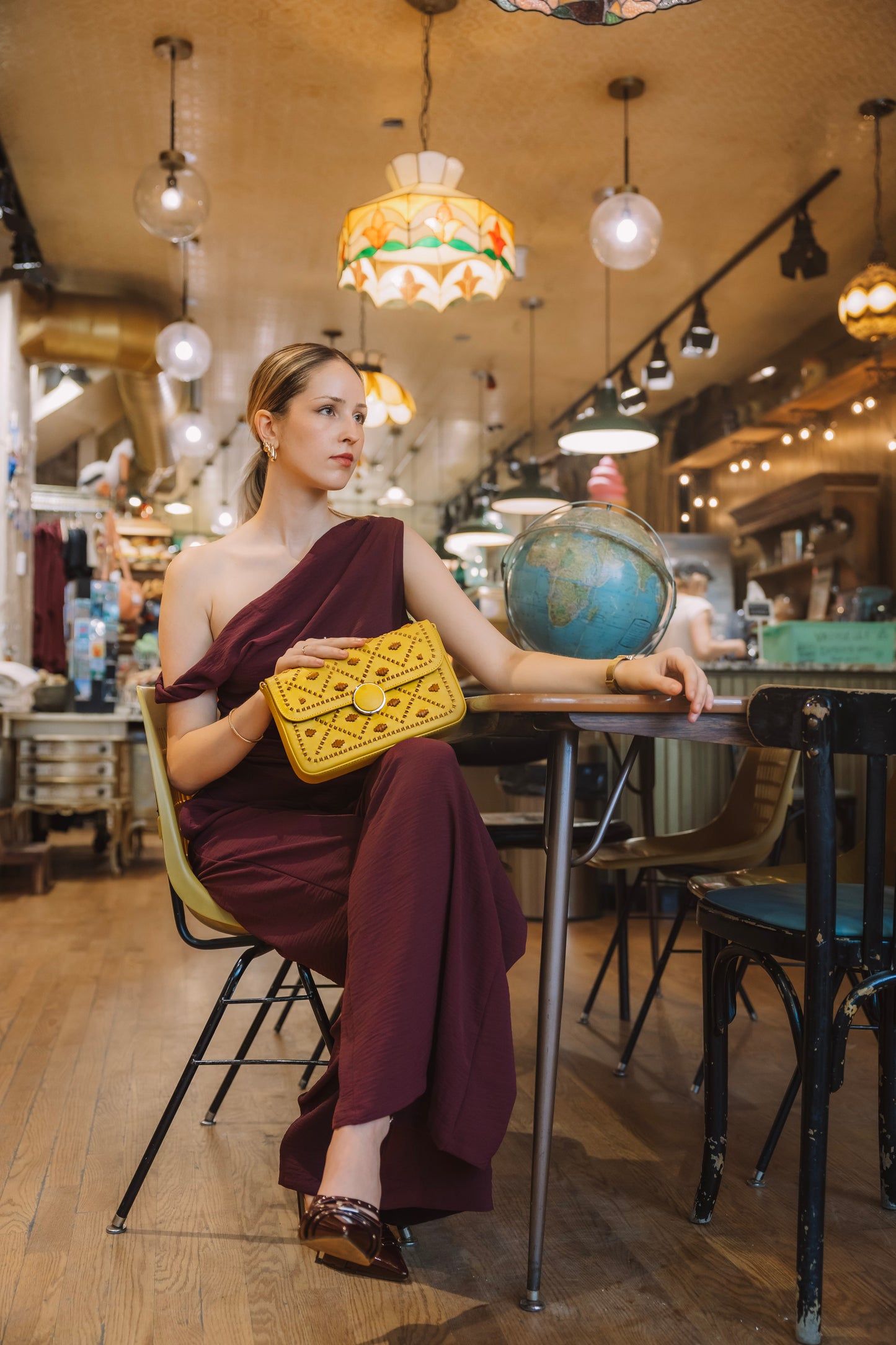 New Arrival - Bahli- Weaved Handbag - Mustard Yellow