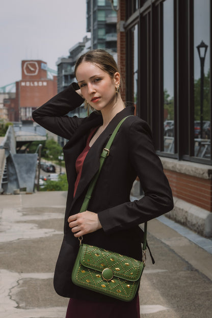 New Arrival - Bahli - Weaved Handbag - Olive Green