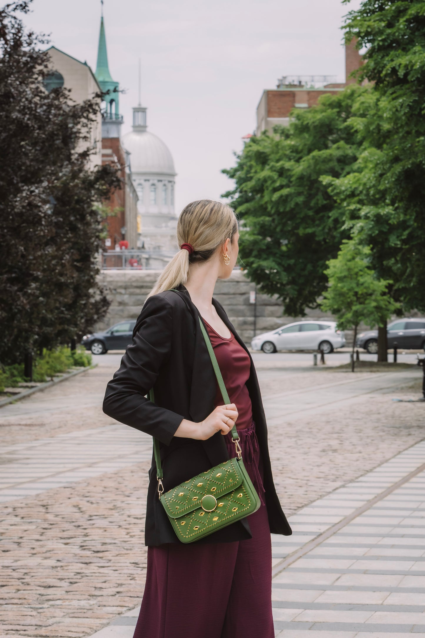 New Arrival - Bahli - Weaved Handbag - Olive Green