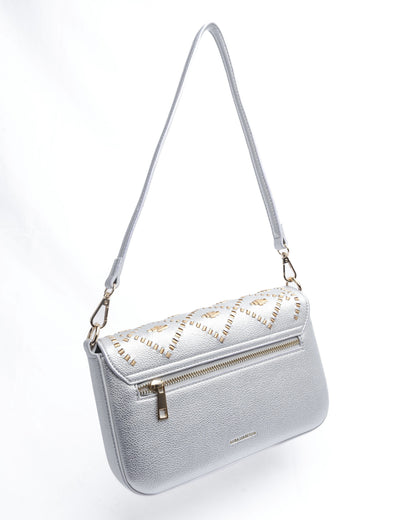 Bahli - Weaved Handbag - Silver