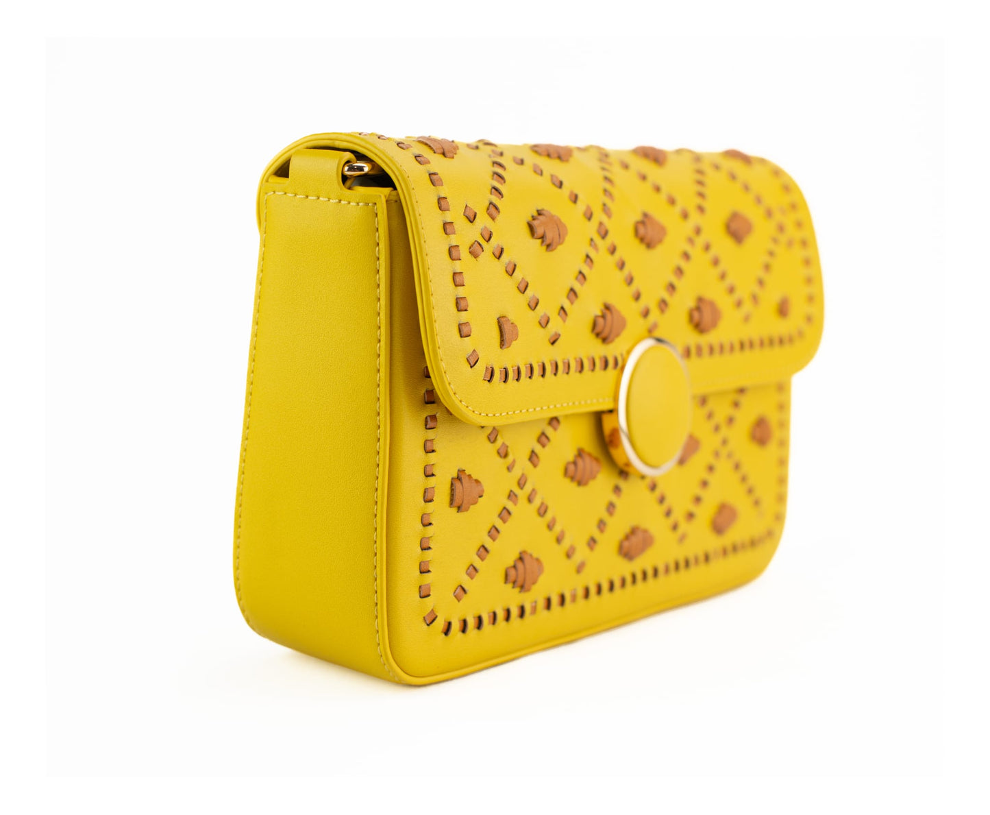 New Arrival - Bahli- Weaved Handbag - Mustard Yellow