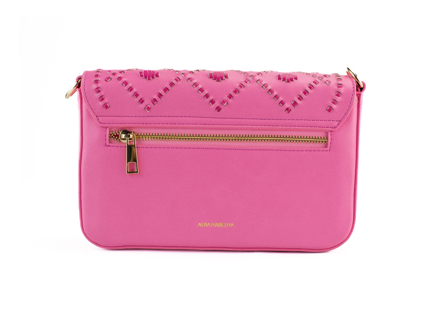 New Arrival - Bahli - Weaved Handbag - Pink