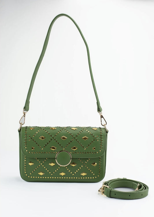 Coming Soon - Bahli - Weaved Handbag - Olive Green
